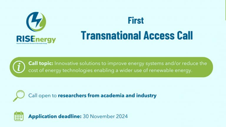 El proyecto de Servicios de Infraestructuras de Investigación para Energías Renovables (RISEnergy) se dedica a fomentar un esfuerzo de investigación coordinado y a largo plazo entre las principales empresas privadas e instituciones de investigación para hacer avanzar las tecnologías energéticas dentro de la UE. El proyecto ofrece a los investigadores industriales y académicos un acceso fácil, fluido y gratuito a una selección de las mejores infraestructuras y servicios científicos relacionados con las tecnologías de energías renovables en Europa.